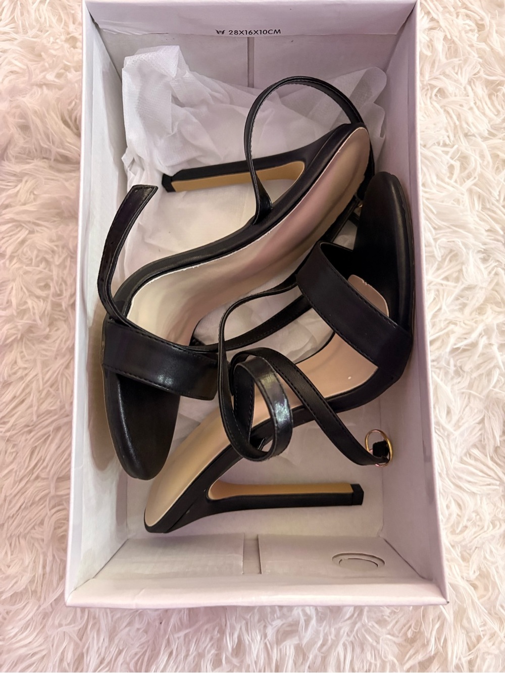 Forever 21 Black Ankle-Strap Stiletto Heels - Picture 2 of 3
